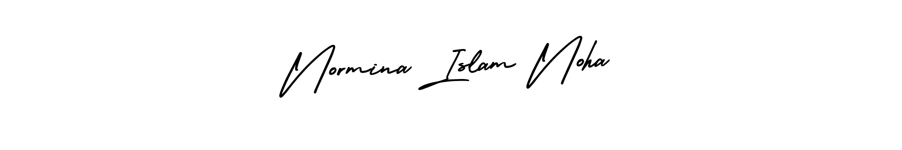 It looks lik you need a new signature style for name Normina Islam Noha. Design unique handwritten (AmerikaSignatureDemo-Regular) signature with our free signature maker in just a few clicks. Normina Islam Noha signature style 3 images and pictures png