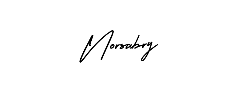 if you are searching for the best signature style for your name Norsabry. so please give up your signature search. here we have designed multiple signature styles  using AmerikaSignatureDemo-Regular. Norsabry signature style 3 images and pictures png
