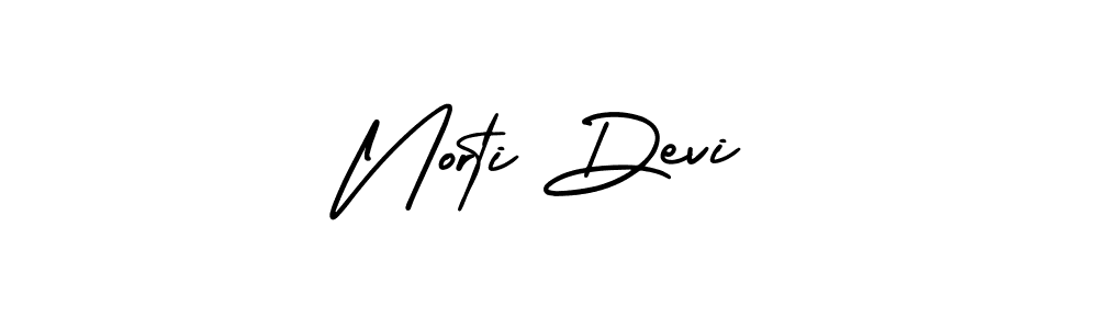 if you are searching for the best signature style for your name Norti Devi. so please give up your signature search. here we have designed multiple signature styles  using AmerikaSignatureDemo-Regular. Norti Devi signature style 3 images and pictures png