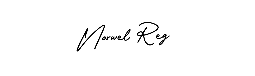 Create a beautiful signature design for name Norwel Reg. With this signature (AmerikaSignatureDemo-Regular) fonts, you can make a handwritten signature for free. Norwel Reg signature style 3 images and pictures png