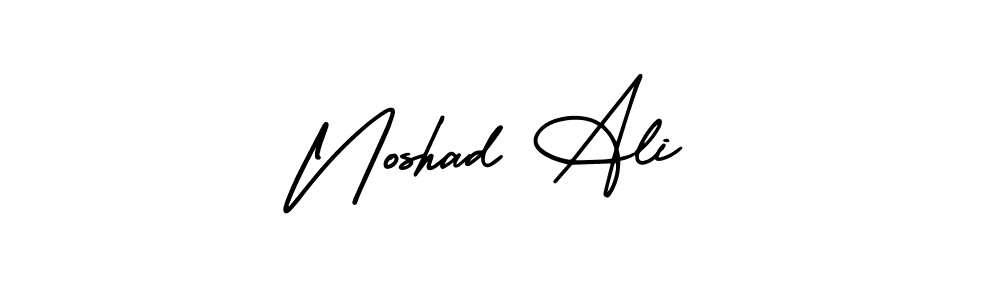 Similarly AmerikaSignatureDemo-Regular is the best handwritten signature design. Signature creator online .You can use it as an online autograph creator for name Noshad Ali. Noshad Ali signature style 3 images and pictures png