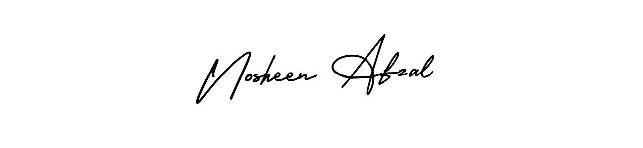 Nosheen Afzal stylish signature style. Best Handwritten Sign (AmerikaSignatureDemo-Regular) for my name. Handwritten Signature Collection Ideas for my name Nosheen Afzal. Nosheen Afzal signature style 3 images and pictures png