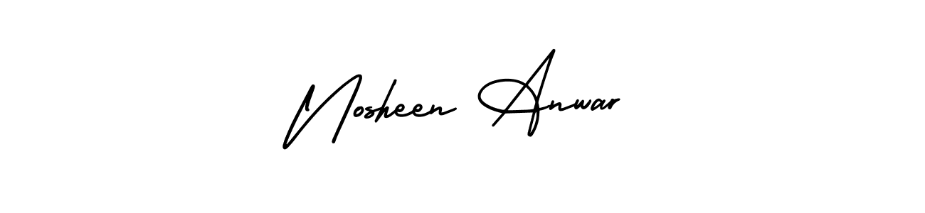 You can use this online signature creator to create a handwritten signature for the name Nosheen Anwar. This is the best online autograph maker. Nosheen Anwar signature style 3 images and pictures png