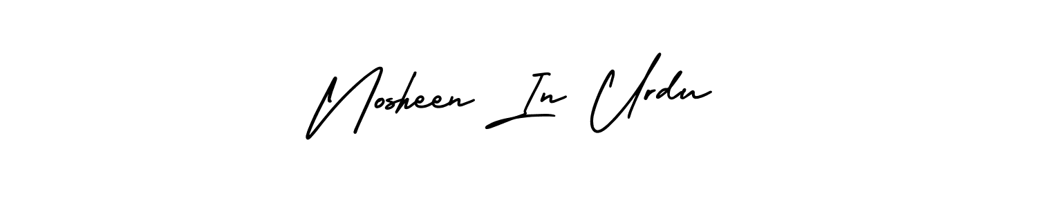 It looks lik you need a new signature style for name Nosheen In Urdu. Design unique handwritten (AmerikaSignatureDemo-Regular) signature with our free signature maker in just a few clicks. Nosheen In Urdu signature style 3 images and pictures png