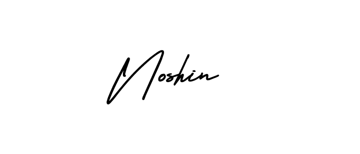 Noshin  stylish signature style. Best Handwritten Sign (AmerikaSignatureDemo-Regular) for my name. Handwritten Signature Collection Ideas for my name Noshin . Noshin  signature style 3 images and pictures png