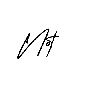 Make a beautiful signature design for name Not. With this signature (AmerikaSignatureDemo-Regular) style, you can create a handwritten signature for free. Not signature style 3 images and pictures png