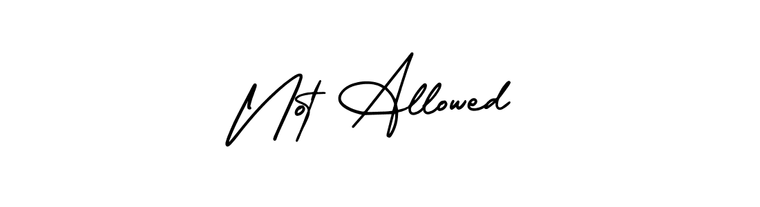 This is the best signature style for the Not Allowed name. Also you like these signature font (AmerikaSignatureDemo-Regular). Mix name signature. Not Allowed signature style 3 images and pictures png