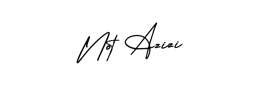 The best way (AmerikaSignatureDemo-Regular) to make a short signature is to pick only two or three words in your name. The name Not Azizi include a total of six letters. For converting this name. Not Azizi signature style 3 images and pictures png