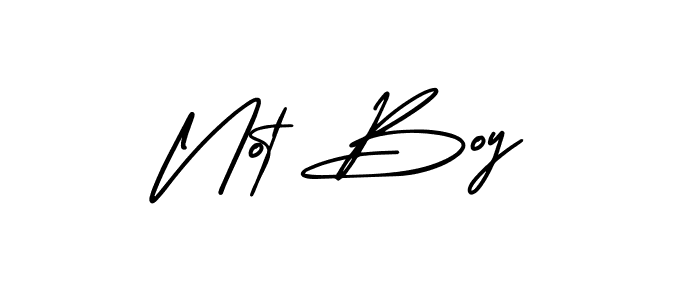 Make a beautiful signature design for name Not Boy. With this signature (AmerikaSignatureDemo-Regular) style, you can create a handwritten signature for free. Not Boy signature style 3 images and pictures png