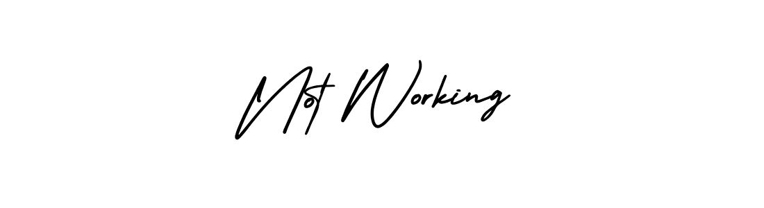 You should practise on your own different ways (AmerikaSignatureDemo-Regular) to write your name (Not Working) in signature. don't let someone else do it for you. Not Working signature style 3 images and pictures png