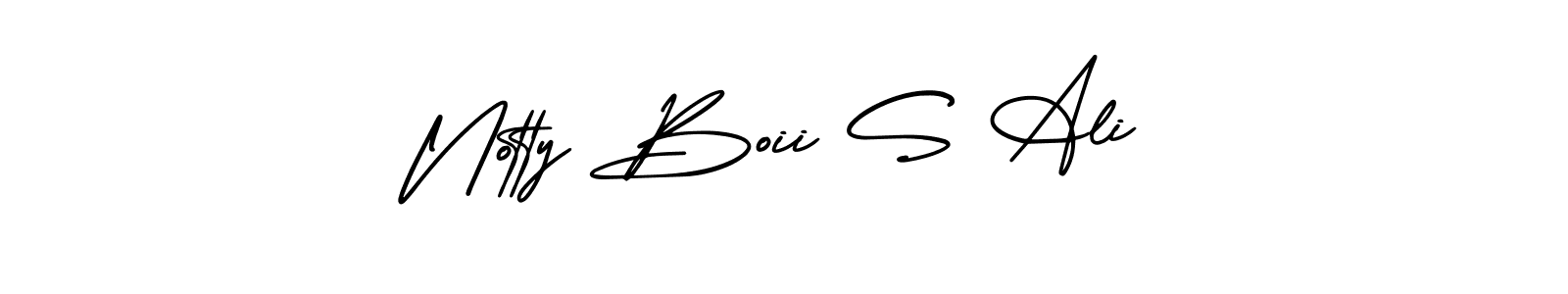 This is the best signature style for the Notty Boii S Ali name. Also you like these signature font (AmerikaSignatureDemo-Regular). Mix name signature. Notty Boii S Ali signature style 3 images and pictures png