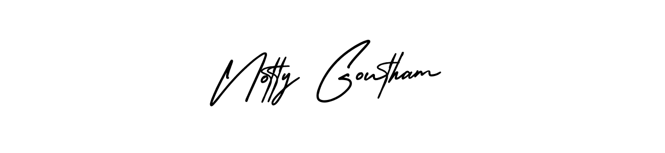 Make a beautiful signature design for name Notty Goutham. Use this online signature maker to create a handwritten signature for free. Notty Goutham signature style 3 images and pictures png