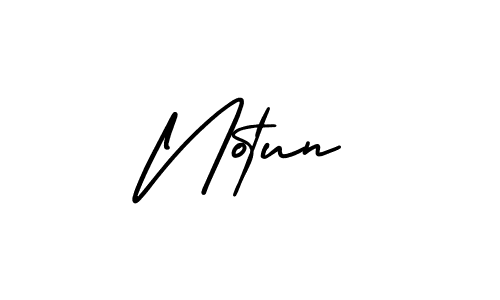 Design your own signature with our free online signature maker. With this signature software, you can create a handwritten (AmerikaSignatureDemo-Regular) signature for name Notun. Notun signature style 3 images and pictures png