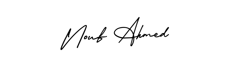 See photos of Nouf Ahmed official signature by Spectra . Check more albums & portfolios. Read reviews & check more about AmerikaSignatureDemo-Regular font. Nouf Ahmed signature style 3 images and pictures png