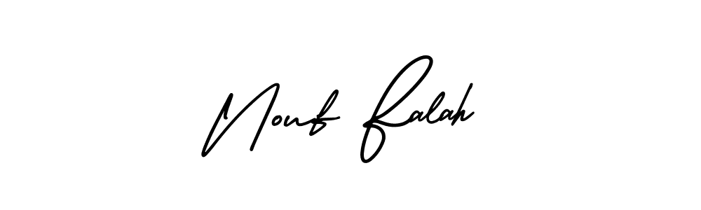 Also You can easily find your signature by using the search form. We will create Nouf Falah name handwritten signature images for you free of cost using AmerikaSignatureDemo-Regular sign style. Nouf Falah signature style 3 images and pictures png