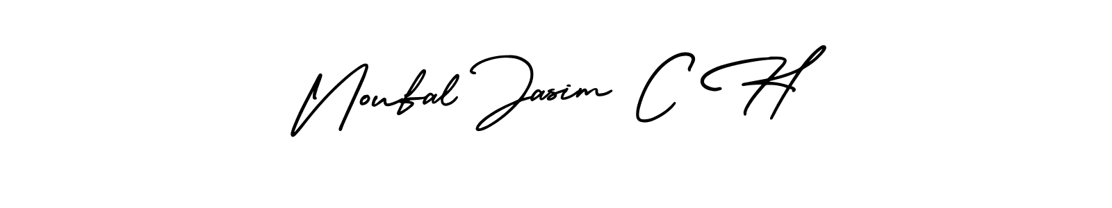 Design your own signature with our free online signature maker. With this signature software, you can create a handwritten (AmerikaSignatureDemo-Regular) signature for name Noufal Jasim C H. Noufal Jasim C H signature style 3 images and pictures png