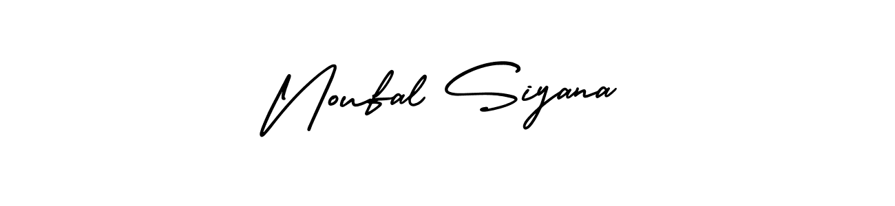 Make a beautiful signature design for name Noufal Siyana. With this signature (AmerikaSignatureDemo-Regular) style, you can create a handwritten signature for free. Noufal Siyana signature style 3 images and pictures png