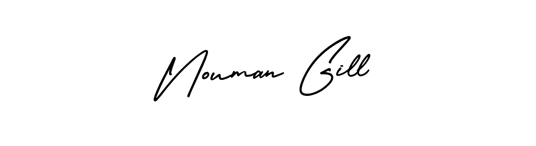 Design your own signature with our free online signature maker. With this signature software, you can create a handwritten (AmerikaSignatureDemo-Regular) signature for name Nouman Gill. Nouman Gill signature style 3 images and pictures png