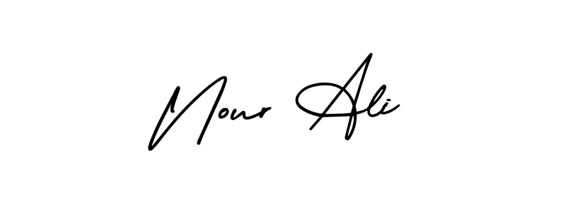 Best and Professional Signature Style for Nour Ali. AmerikaSignatureDemo-Regular Best Signature Style Collection. Nour Ali signature style 3 images and pictures png