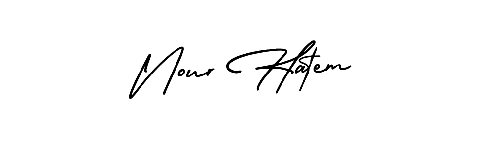Create a beautiful signature design for name Nour Hatem. With this signature (AmerikaSignatureDemo-Regular) fonts, you can make a handwritten signature for free. Nour Hatem signature style 3 images and pictures png