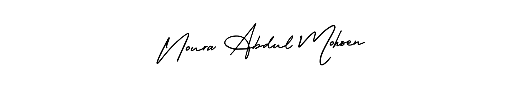 You should practise on your own different ways (AmerikaSignatureDemo-Regular) to write your name (Noura Abdul Mohsen) in signature. don't let someone else do it for you. Noura Abdul Mohsen signature style 3 images and pictures png