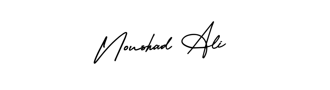 Noushad Ali stylish signature style. Best Handwritten Sign (AmerikaSignatureDemo-Regular) for my name. Handwritten Signature Collection Ideas for my name Noushad Ali. Noushad Ali signature style 3 images and pictures png