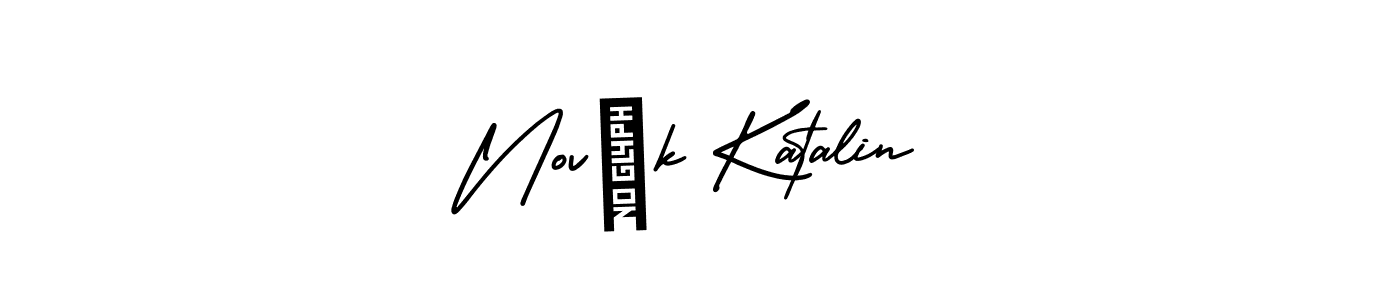 Use a signature maker to create a handwritten signature online. With this signature software, you can design (AmerikaSignatureDemo-Regular) your own signature for name Novák Katalin. Novák Katalin signature style 3 images and pictures png