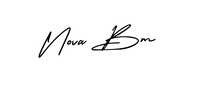 Also we have Nova Bm name is the best signature style. Create professional handwritten signature collection using AmerikaSignatureDemo-Regular autograph style. Nova Bm signature style 3 images and pictures png