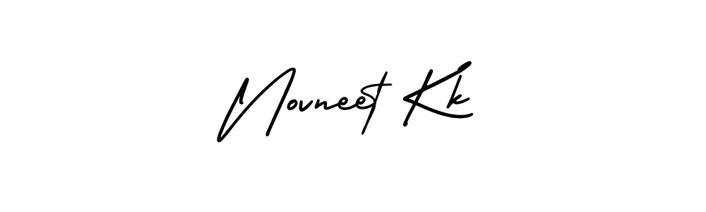 Novneet Kk stylish signature style. Best Handwritten Sign (AmerikaSignatureDemo-Regular) for my name. Handwritten Signature Collection Ideas for my name Novneet Kk. Novneet Kk signature style 3 images and pictures png