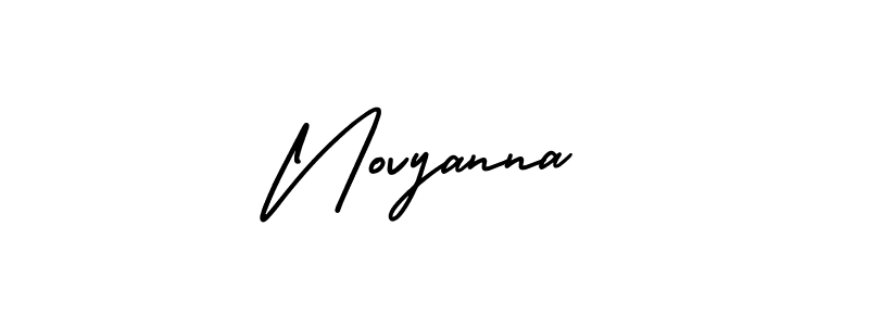 if you are searching for the best signature style for your name Novyanna. so please give up your signature search. here we have designed multiple signature styles  using AmerikaSignatureDemo-Regular. Novyanna signature style 3 images and pictures png