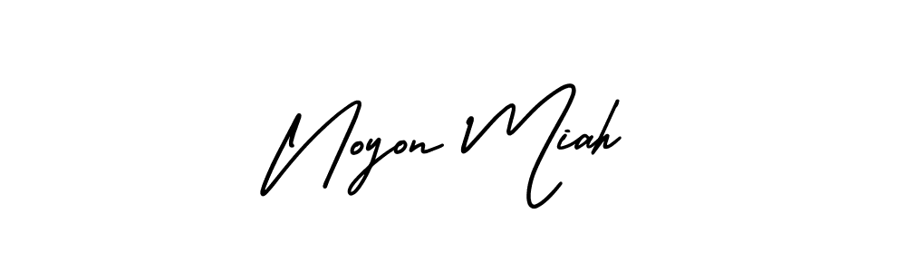 Use a signature maker to create a handwritten signature online. With this signature software, you can design (AmerikaSignatureDemo-Regular) your own signature for name Noyon Miah. Noyon Miah signature style 3 images and pictures png