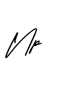 Make a beautiful signature design for name Np. With this signature (AmerikaSignatureDemo-Regular) style, you can create a handwritten signature for free. Np signature style 3 images and pictures png