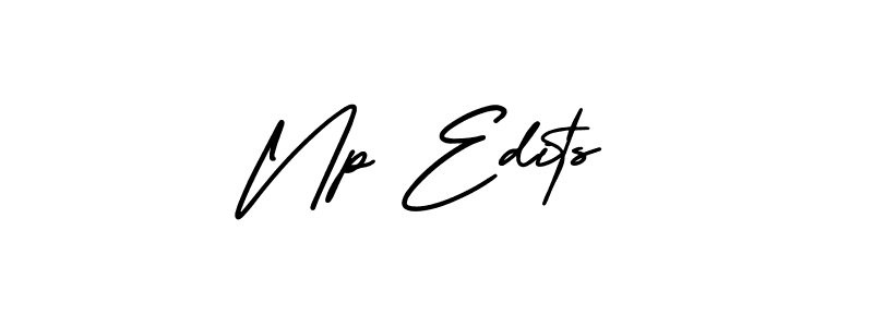 Np Edits stylish signature style. Best Handwritten Sign (AmerikaSignatureDemo-Regular) for my name. Handwritten Signature Collection Ideas for my name Np Edits. Np Edits signature style 3 images and pictures png