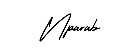 The AmerikaSignatureDemo-Regular handwriting style adds charm and authenticity to name Nparab. A wonderful choice for personal thank-you notes. Nparab signature style 3 images and pictures png