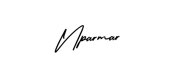 You should practise on your own different ways (AmerikaSignatureDemo-Regular) to write your name (Nparmar) in signature. don't let someone else do it for you. Nparmar signature style 3 images and pictures png