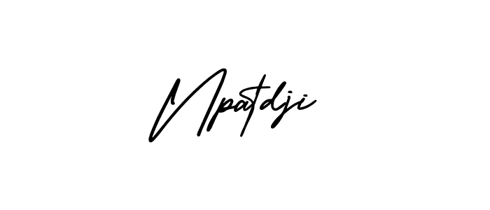 if you are searching for the best signature style for your name Npatdji. so please give up your signature search. here we have designed multiple signature styles  using AmerikaSignatureDemo-Regular. Npatdji signature style 3 images and pictures png