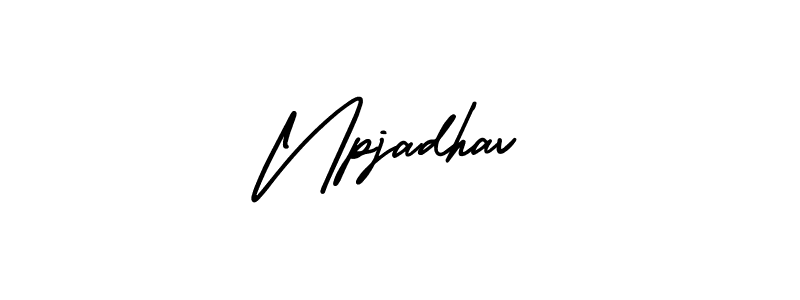 How to Draw Npjadhav signature style? AmerikaSignatureDemo-Regular is a latest design signature styles for name Npjadhav. Npjadhav signature style 3 images and pictures png