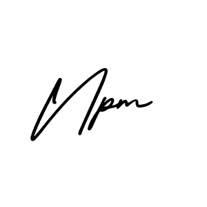 Make a beautiful signature design for name Npm. With this signature (AmerikaSignatureDemo-Regular) style, you can create a handwritten signature for free. Npm signature style 3 images and pictures png