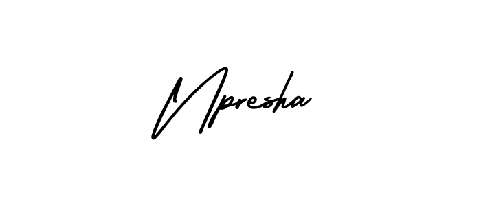 Create a beautiful signature design for name Npresha. With this signature (AmerikaSignatureDemo-Regular) fonts, you can make a handwritten signature for free. Npresha signature style 3 images and pictures png