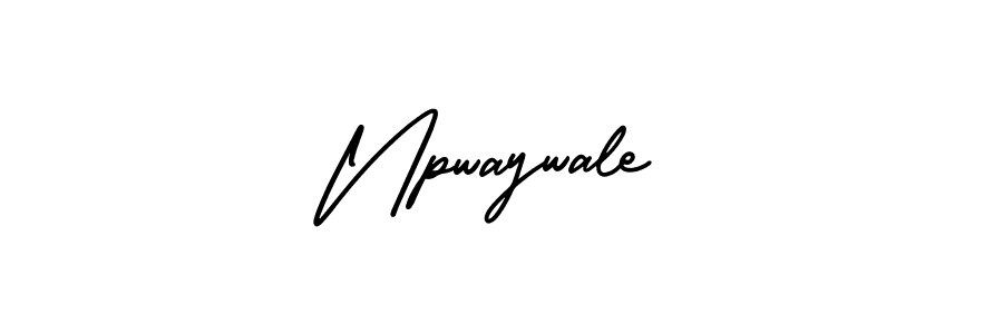 How to make Npwaywale signature? AmerikaSignatureDemo-Regular is a professional autograph style. Create handwritten signature for Npwaywale name. Npwaywale signature style 3 images and pictures png