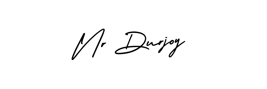 Make a short Nr Durjoy signature style. Manage your documents anywhere anytime using AmerikaSignatureDemo-Regular. Create and add eSignatures, submit forms, share and send files easily. Nr Durjoy signature style 3 images and pictures png