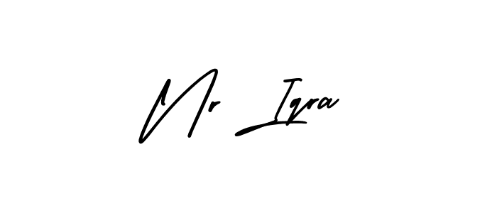AmerikaSignatureDemo-Regular is a professional signature style that is perfect for those who want to add a touch of class to their signature. It is also a great choice for those who want to make their signature more unique. Get Nr Iqra name to fancy signature for free. Nr Iqra signature style 3 images and pictures png