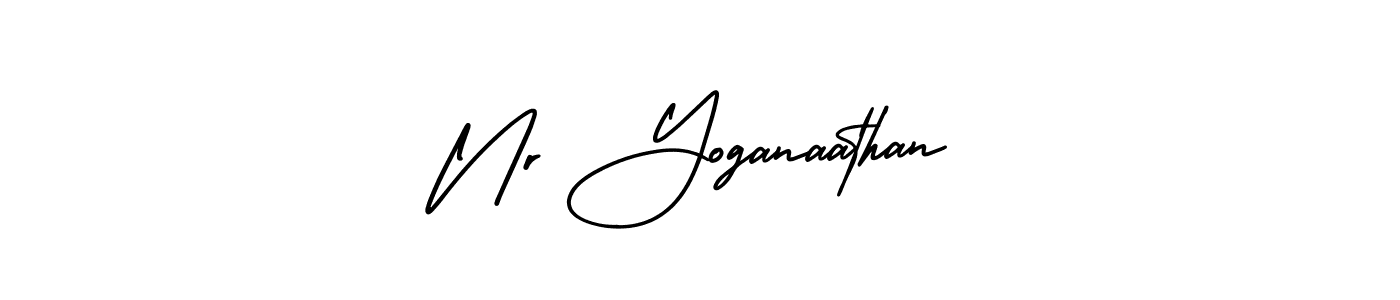 Also we have Nr Yoganaathan name is the best signature style. Create professional handwritten signature collection using AmerikaSignatureDemo-Regular autograph style. Nr Yoganaathan signature style 3 images and pictures png