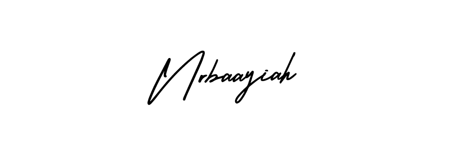 Design your own signature with our free online signature maker. With this signature software, you can create a handwritten (AmerikaSignatureDemo-Regular) signature for name Nrbaayiah. Nrbaayiah signature style 3 images and pictures png