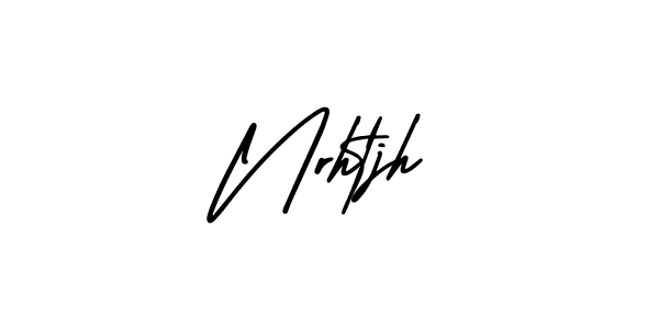 This is the best signature style for the Nrhtjh name. Also you like these signature font (AmerikaSignatureDemo-Regular). Mix name signature. Nrhtjh signature style 3 images and pictures png
