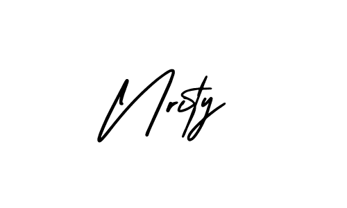 Make a beautiful signature design for name Nrity. With this signature (AmerikaSignatureDemo-Regular) style, you can create a handwritten signature for free. Nrity signature style 3 images and pictures png