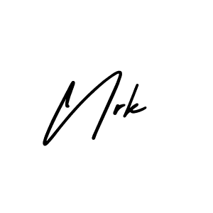 How to make Nrk signature? AmerikaSignatureDemo-Regular is a professional autograph style. Create handwritten signature for Nrk name. Nrk signature style 3 images and pictures png