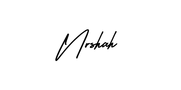Make a beautiful signature design for name Nrshah. With this signature (AmerikaSignatureDemo-Regular) style, you can create a handwritten signature for free. Nrshah signature style 3 images and pictures png