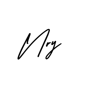 Make a beautiful signature design for name Nry. Use this online signature maker to create a handwritten signature for free. Nry signature style 3 images and pictures png