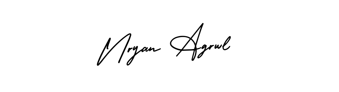 Use a signature maker to create a handwritten signature online. With this signature software, you can design (AmerikaSignatureDemo-Regular) your own signature for name Nryan Agrwl. Nryan Agrwl signature style 3 images and pictures png